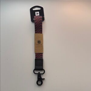 Thread Red and Black Keychain